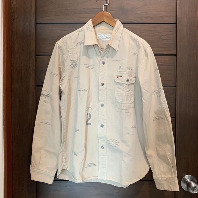 เสื้อเชิ้ต Avirex สีน้ำตาลเบจ