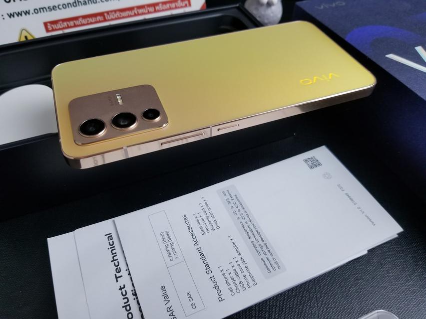 ขาย/แลก Vivo V23 12/256GB Gold ศูนย์ไทย สวยมากๆ ประกันศูนย์ 12/2565 แท้ ครบยกกล่อง เพียง 14,990  บาท  4