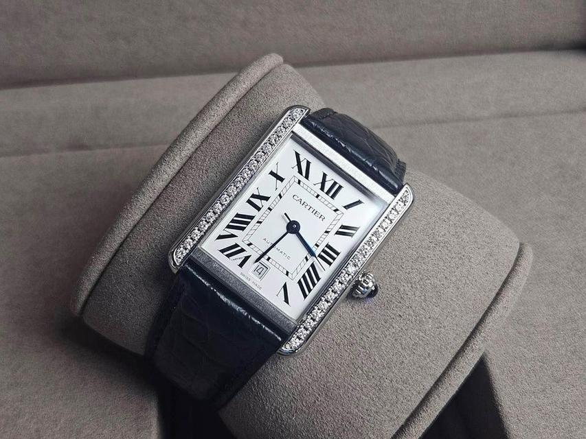 Cartier Tank Solo XL Steel Diamonds Full set! 2