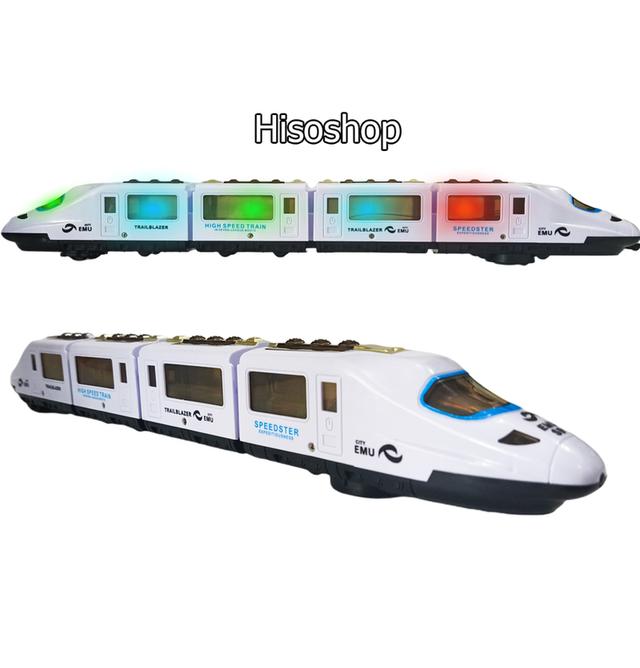 Bullet train รถไฟหัวจรวด รถไฟความเร็วสูง ใส่ถ่าน มีเสียงดนตรี มีไฟ วิ่งชนถอย