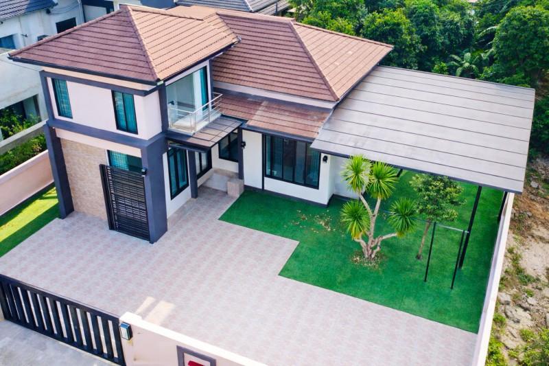 Do home โลตัส มาบตาพุด 3.20กม. 3นอน 3น้ำ คฤหาสน์ 2 ชั้น ทับมา พร้อมโรงจอดรถพิเศษ 96 ตร.ว. 300 ตร.ม. BEYOND สนามแบดมินตัน 1