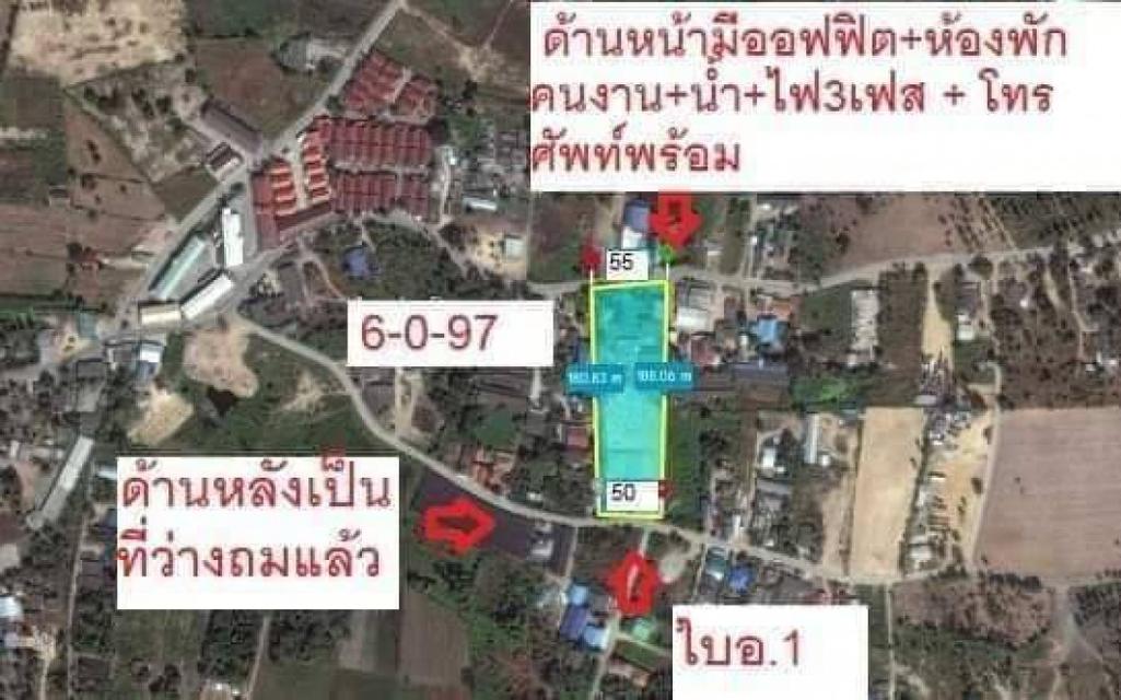 ขาย โกดัง พร้อมห้องพัก ทุ่งกราดบางละมุง 362 ตรม 6 ไร่ 67 ตรว ผังสีส้มอ่อน 1