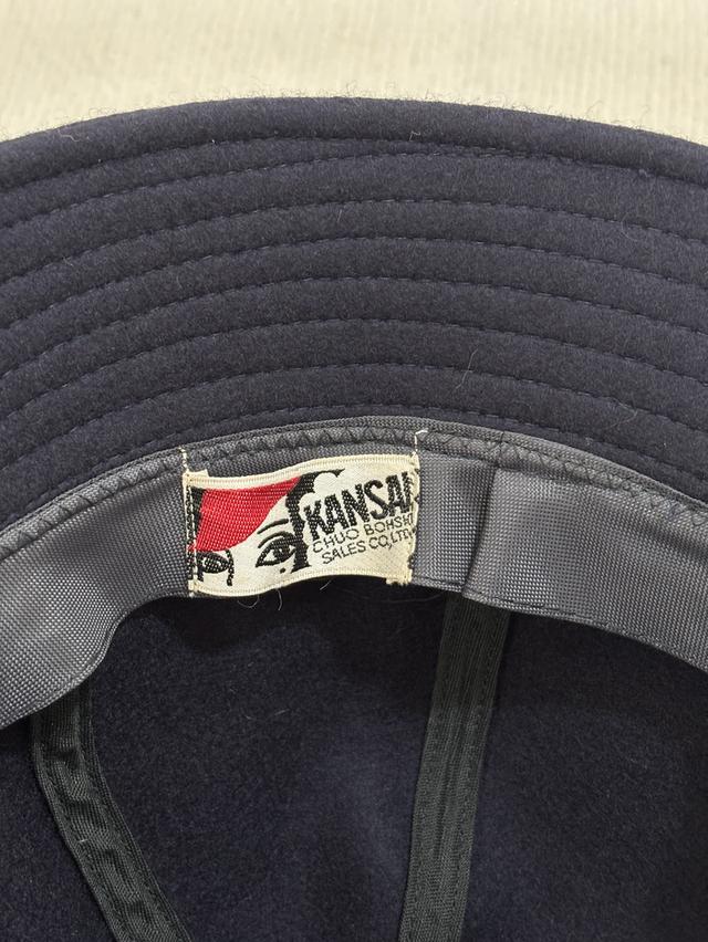 หมวกบักเก็ตขนสัตว์วินเทจ Kansai สีน้ำเงินเข้ม ขนาด59cm รูปที่ 4