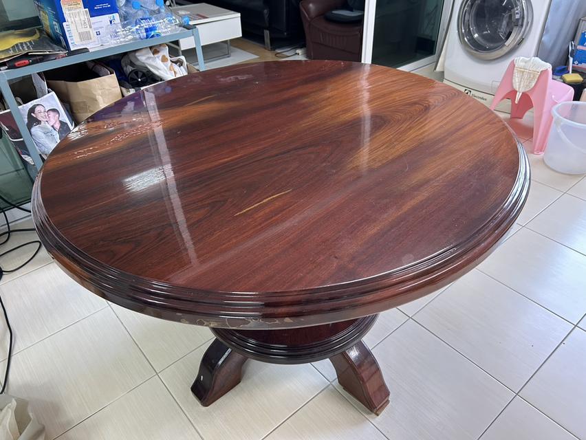 โต๊ะกลม โต๊ะไม้สักทอง โต๊ะกินข้าวกลม โต๊ะจีน 9