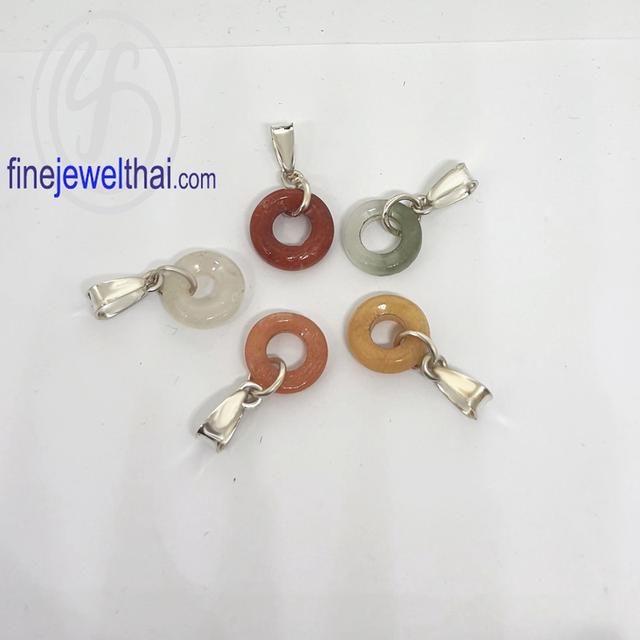 จี้หยกแท้-เงินแท้925-พลอยประจำเดือนเกิด-Jade-Silver-Pendant-Finejewelthai-P3057jd00