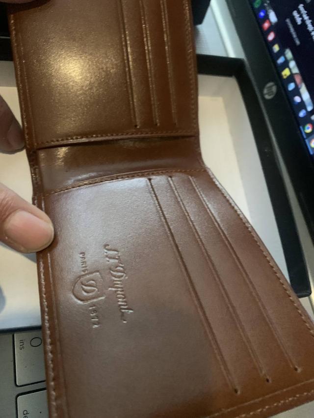 ST Dupont wallet 6 ccredit ccards and coins line D Brown  No Damage New 2
