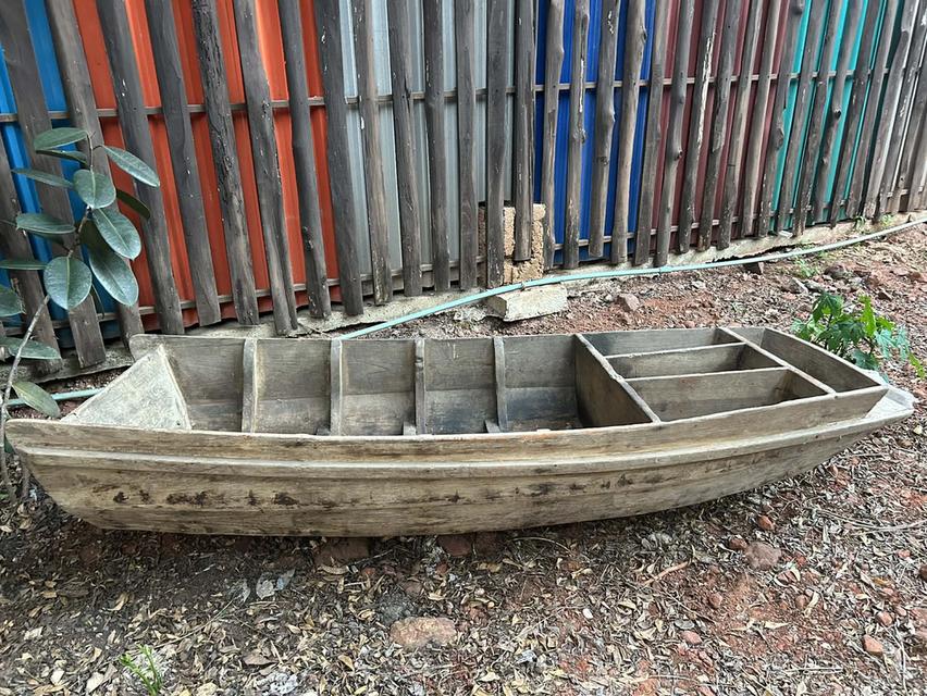 เรือไม้โบราณ เรือไม้เก่า ขนาดยาว2เมตร กว้าง80ซม ไม้สักทองทั้งลำ เรือไม้ใช้ทางการเกษตร รูปที่ 8