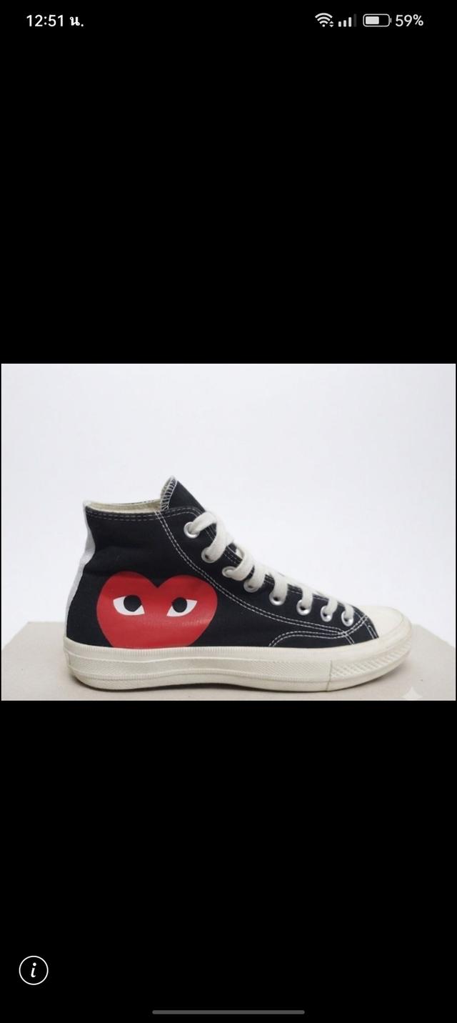 💢Converse All Star มือสอง รองเท้าผ้าใบหุ้มข้อสูง 42/27 สีกรม สภาพ8/10 รูปที่ 3