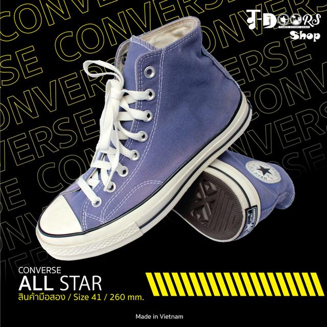 CONVERSE ผ้าใบหุ้มข้อมือสอง สีกรม สภาพเหมือนใหม่ จัดส่งฟรี!!! เก็บปลายทาง