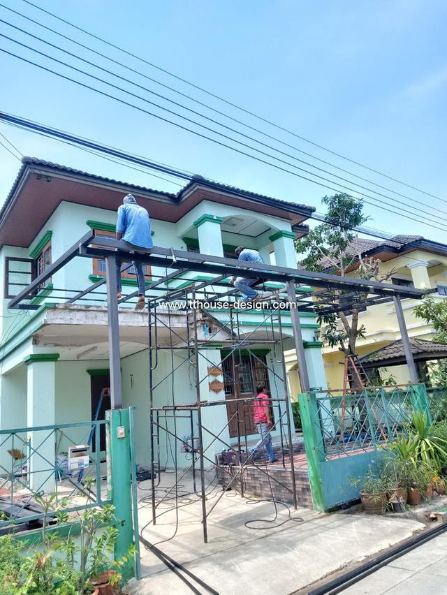 รับเหมา ต่อเติม โครงหลังคา กันสาด ห้องครัว เทพื้น ปูกระเบื้อง 0950920028 20