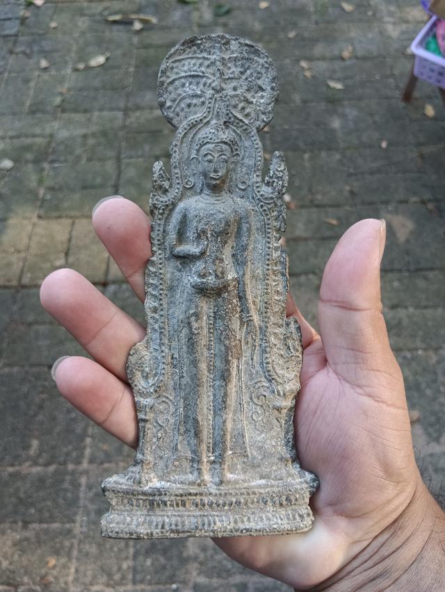 พระร่วงยืนร่มโพธิ์ กรุวัดราชบูรณะ จังหวัดพระนครศรีอยุธยา เนื้อชินเงินครับผม