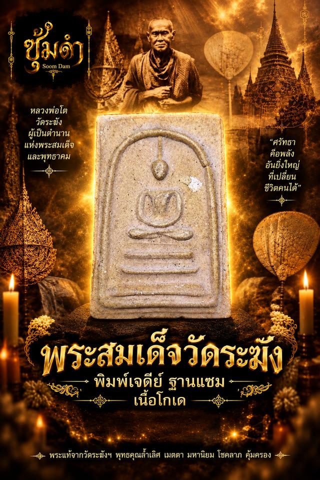 🔥พระสมเด็จวัดระฆัง พิมพ์ฐานแซม เนื้อโกเด