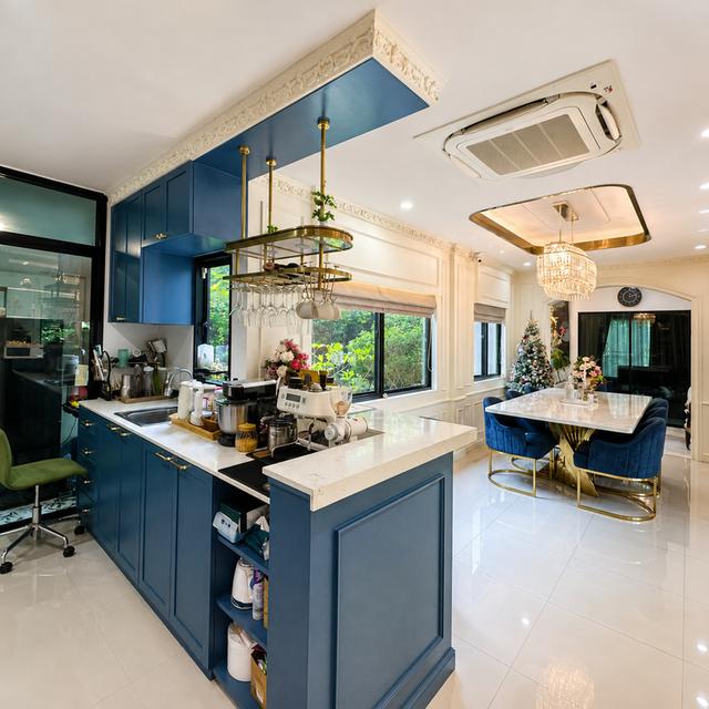 ขายบ้านเดี่ยวหรู หลังมุมถนนเมน หน้าสวนใหญ่! ม.คาซ่าวิลล์ วงแหวน-รามอินทรา (78.9 ตร.ว.) บิวท์อินทั้งหลัง พร้อมบ่อปลาคราฟมงคล 7