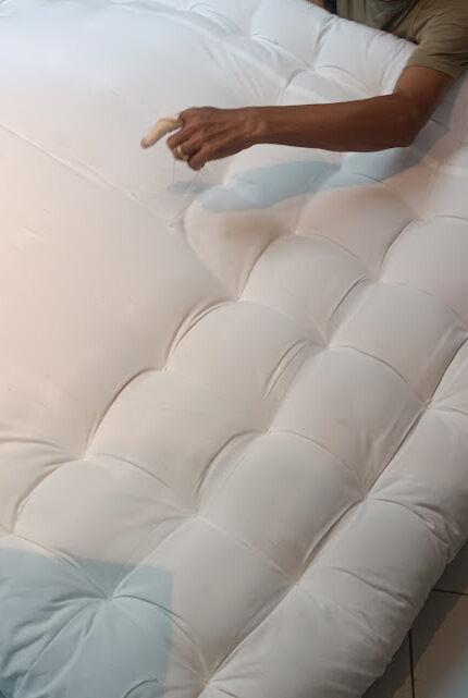 #เปลี่ยนผ้าหุ้มโซฟา #เปลี่ยนเบาะโซฟายุบ #ซ่อมโซฟา #บุผนังผ้า  #ผ้าปลอกโซฟาไม้ -หวาย #Re-Upholstery Wall Panel #Fabric Wall Panel #Cushions Cushions  # รูปที่ 13