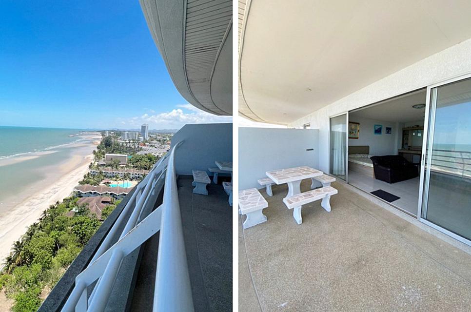 Sandy Beach Condo ติดหาดชะอำ (หาดส่วนตัว) 72 ตารางเมตร ชั้น15 วิวทะเล 180 องศา ตกแต่งพร้อมอยู่ 5