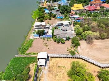 ขายที่ดินติดริมแม่น้ำเจ้าพระยา บางบัวทอง ปทุมธานี ที่ถมแล้ว วิว 2 โค้งนำ้ 2