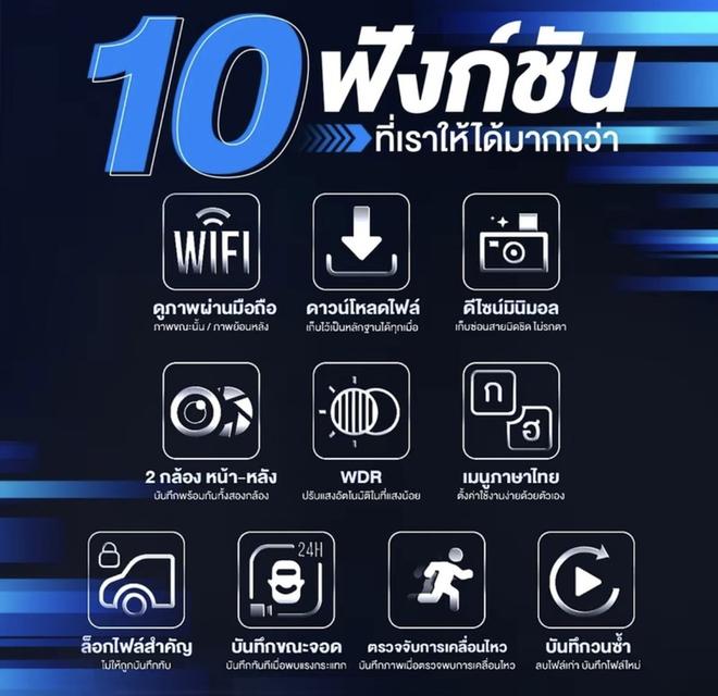 กล้องติดรถยนต์ มีWifi [Dengo Monster] ดูภาพผ่านมือถือได้ ภาพคมชัด ไม่มีกระตุก ฟังก์ชั่นครบ จบในที่เดียว 3