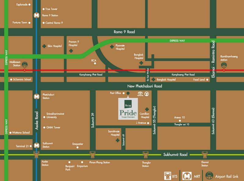 ให้เช่า คอนโด เดอะ นิช ไพรด์ ทองหล่อ-เพชรบุรี ใกล้ MRT เพชรบุรี 36 ตารางเมตร 1 ห้องนอน ชั้น24 วิวสระว่ายน้ำ ตกแต่งครบ 10