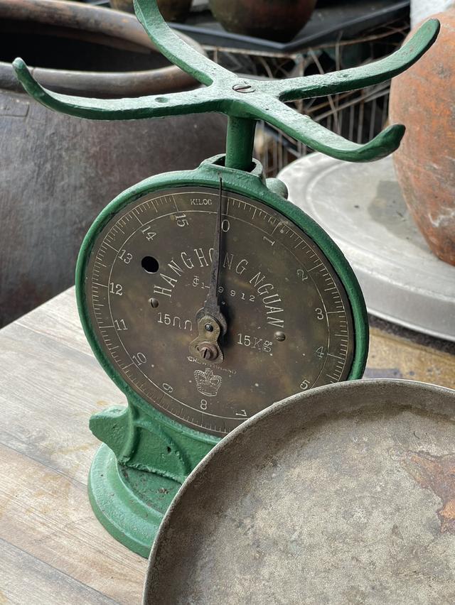 กิโลโบราณ ตาชั่งโบราณ ขนาด15กิโล เครื่องชั่งโบราณ ตั้งพื้น