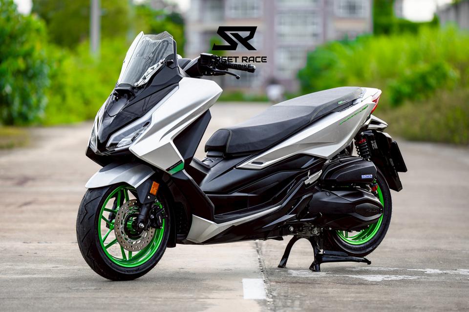 2025 Honda new forza 350 ปี 2025 🔥 🏍️ สีเทา silver + จอ tft รุ่นใหม่ + ล้อเขียว powder coat 2