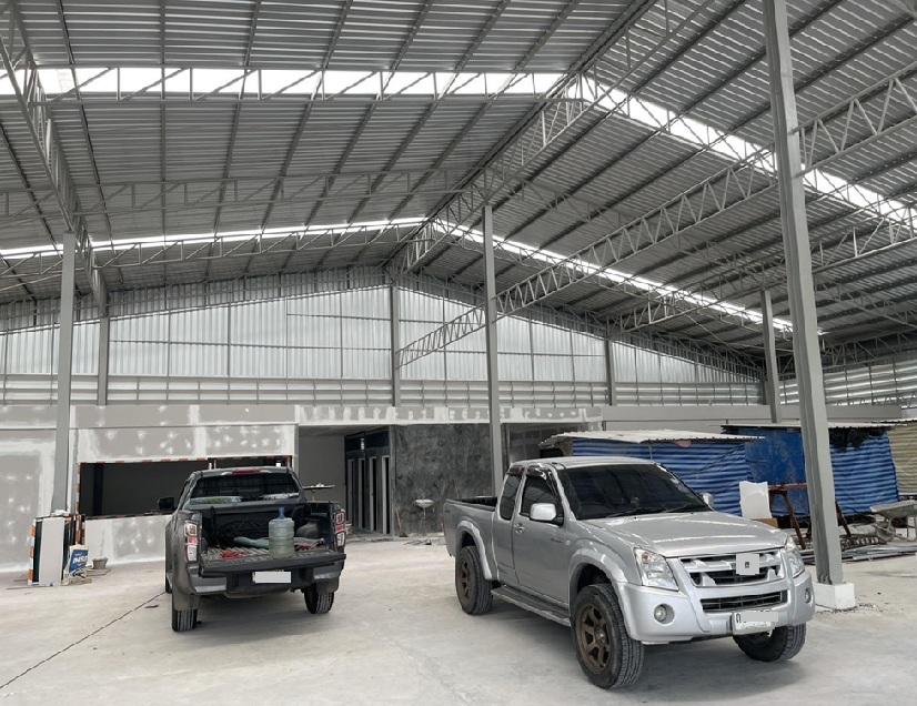 ให้เช่าโกดังพร้อมสำนักงาน สร้างใหม่ (สร้างใหม่) พื้นที่กว่า 1280 ตารางเมตร / ทำเล ถนนเทพารักษ์ กม. 1 ซอยเทพารักษ์  5