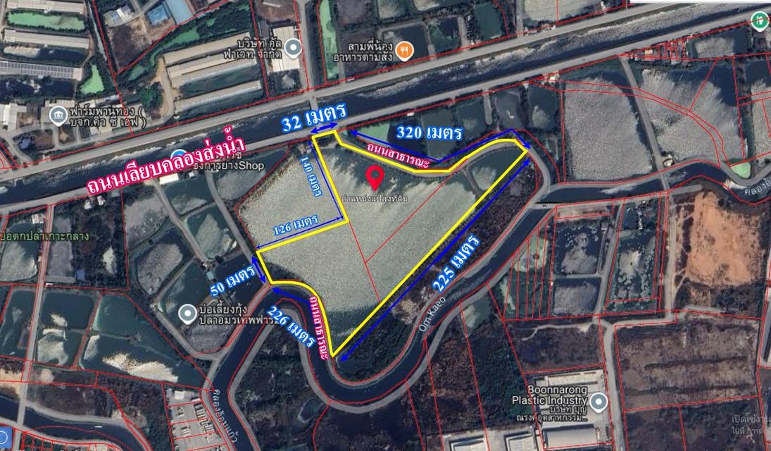 ขายที่สีม่วง  31  ไร่ ใกล้ถนนเลียบมอเตอร์เวย์ สาย 7 ใกล้นิคมอมตะ ชลบุรี  ต.บางนาง อ.พานทอง จ.ชลบุรี 9