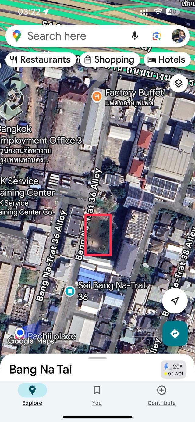 ให้เช่าที่ดิน ย่านบางนา ฝั่งบางนาใต้ ซอยบางนา-ตราด36  7