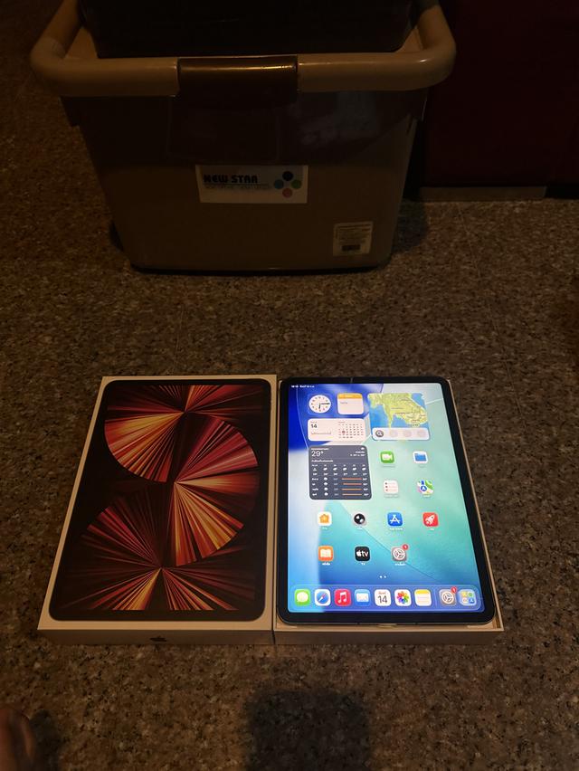 ขายiPadPro11นิ้วM1สีดำ128กิ๊กใส่ซิมได้ยกกล่องจอไม่เหลือฃไใ่มีจุดหายากมาหๆ