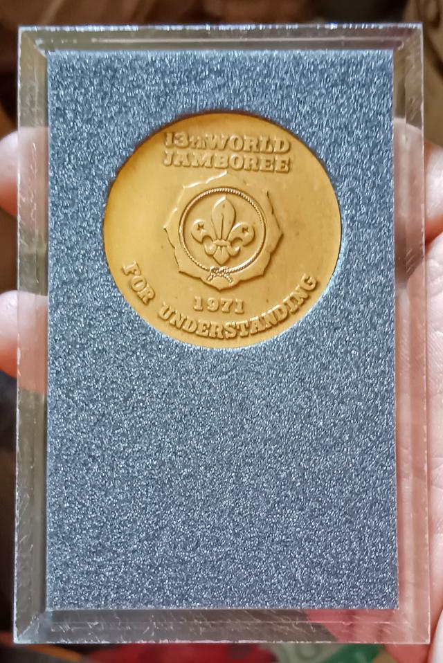 เหรียญที่ระลึก งานชุมนุมลูกเสือโลก ครั้งที่ 13 ประเทศ ญี่ปุ่น ปี 1971, 13th WORLD JAMBOREE FOR UNDERSTANDING 1971 เนื้อทองแดง ขนาด 3.8 เซน รูปที่ 4