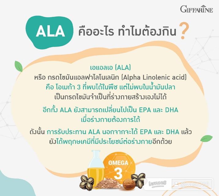 ALA โอเมก้า 3 จากพืช 3