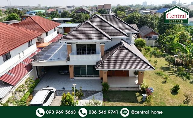 บ้านเดี่ยว 300 ตร.วา ธรรมสุธีร์ ปทุมธานี ติดตั้งโซลาเซลล์ ประหยัดไฟ พร้อมอยู่ 1