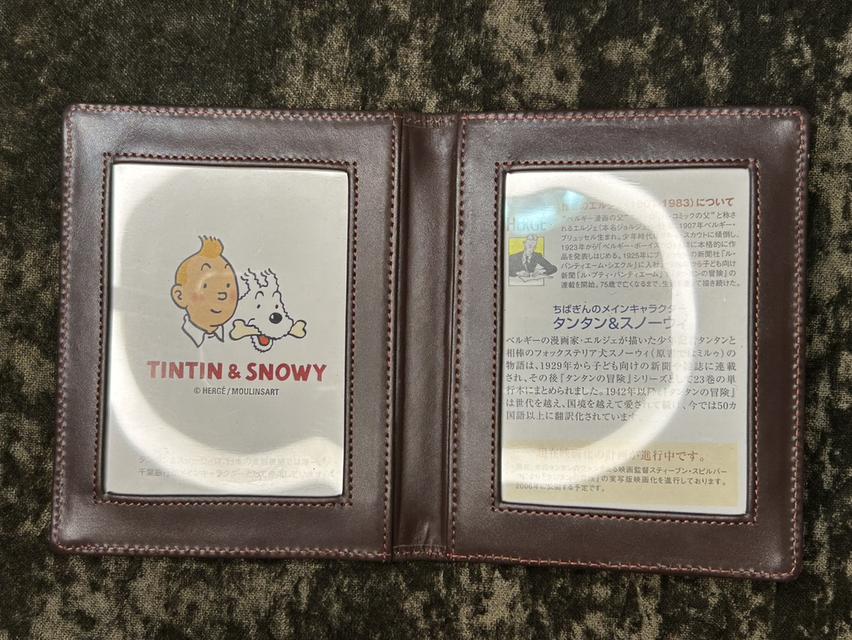 [Rare Item/สภาพสะสม] กรอบรูปพับหนังแท้ Tintin & Snowy ลิขสิทธิ์แท้ รูปที่ 2