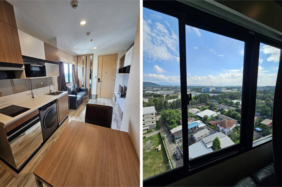 ให้เช่า พลัส คอนโด ศรีราชา ใกล้โรบินสัน ศรีราชา 34 ตารางเมตร 1 ห้องนอน ชั้น12A วิวภูเขา ตกแต่งครบ 2