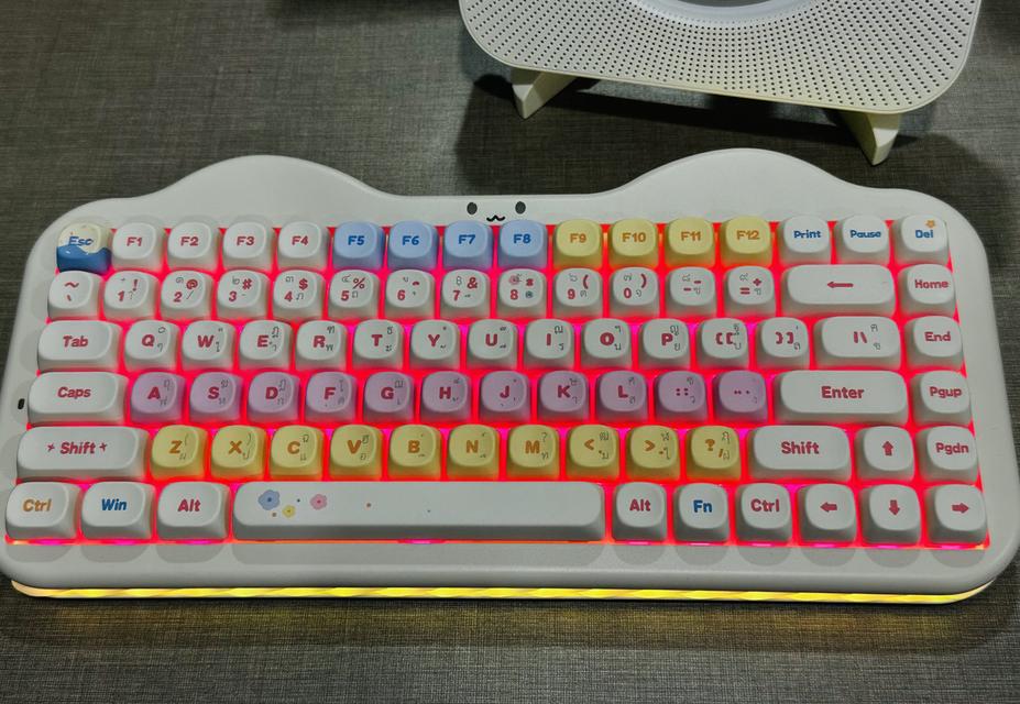 [มือสอง] YUNZII C75 Cake Meow Mechanical Keyboard Wireless 75% TH/EN Magnetic - Cake Beige