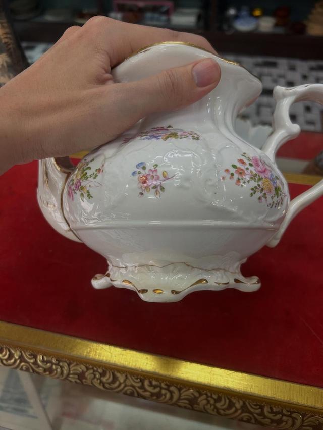 กาน้ำเนื้อเซรามิก porcelain งานยุโรปเก่า (ตำหนิตามภาพ) 6