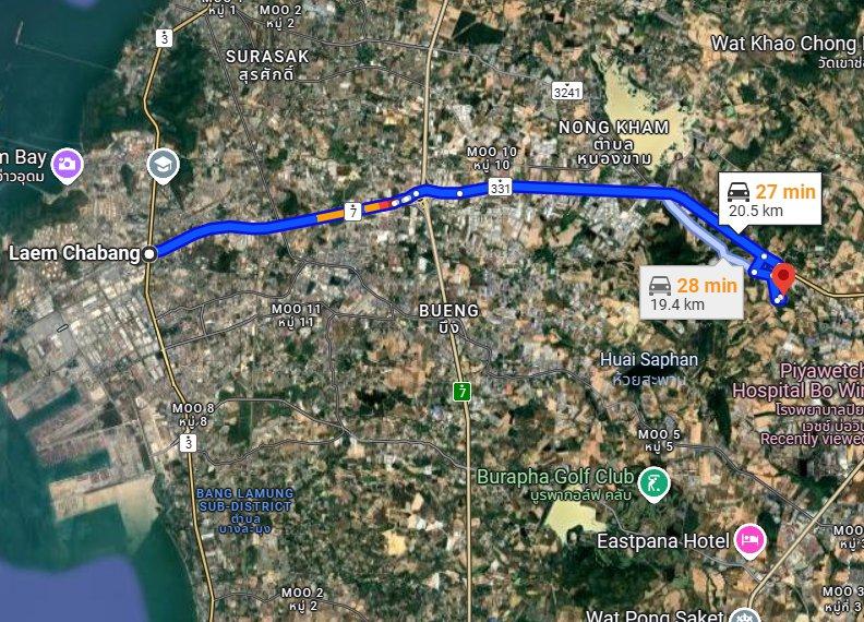 ายที่ดินบ่อวินซอยตลาดบ้านยางเอน 18 ไร่ ใกล้ถนน331-700เมตร อ.ศรีราชา ชลบุรี 2