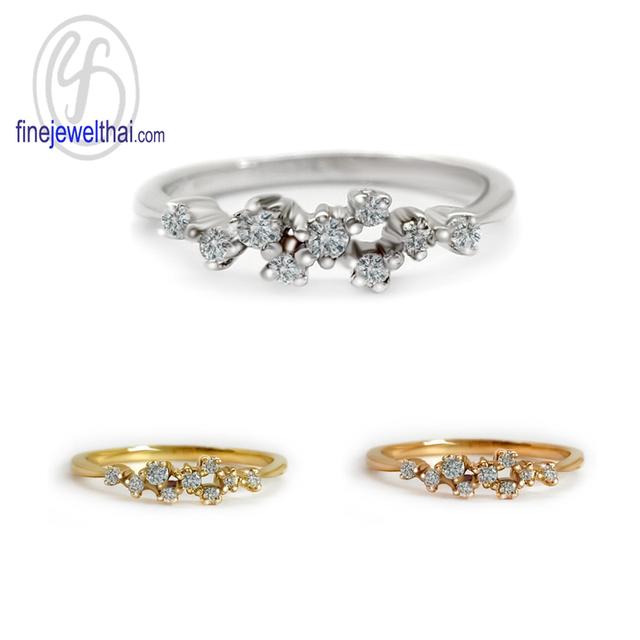 Finejewelthai แหวนเพชรพรีเมี่ยม-แหวนเงินแท้925-R1372cz