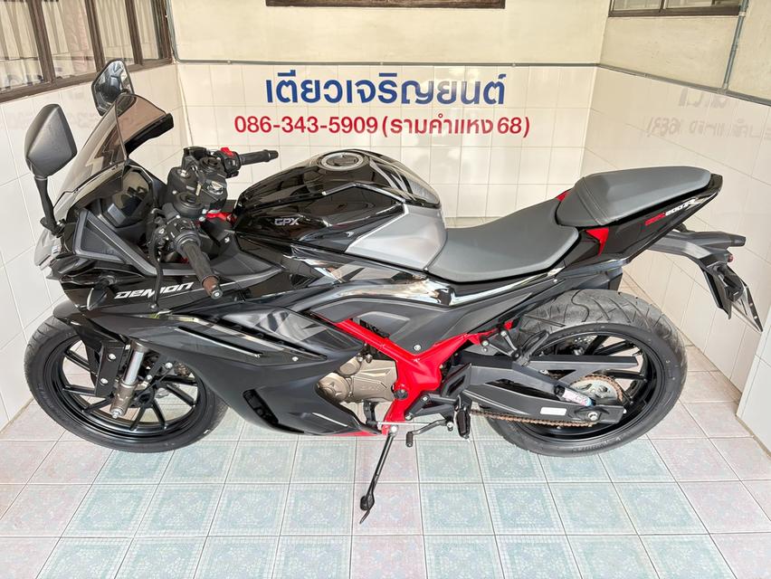 Demon GR200 4V โฉม2024 ไม่เคยล้ม สภาพใสกริ๊บ สีเดิมโรงงาน เครื่องดี เอกสารครบ ผ่อนได้ ไม่ต้องค้ำ วิ่ง5000 ปลายปี67