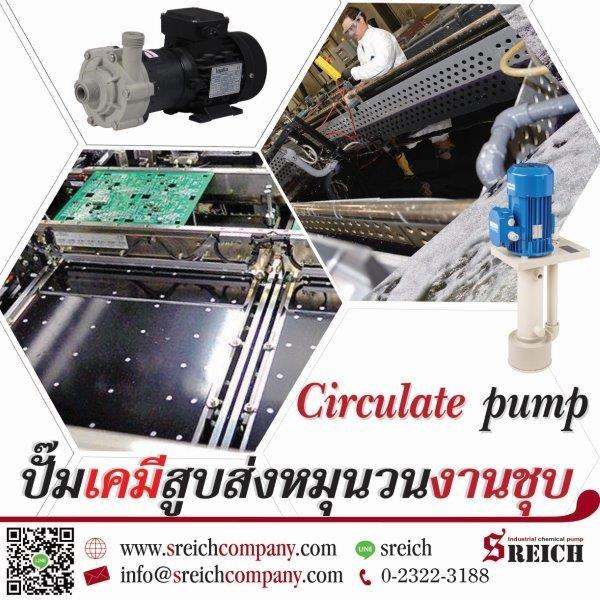 ปั๊มเคมีงานชุบโลหะ ดูดเคมีหมุนวนในบ่อชุบ เคลือบ Circulate pump 2