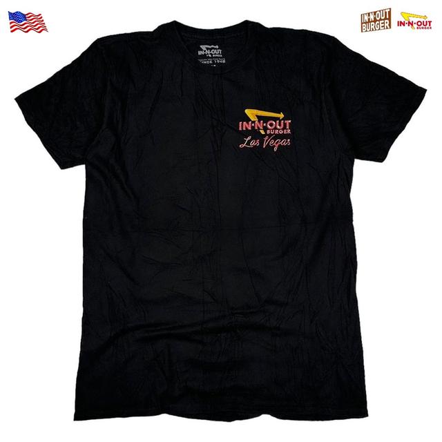 เสื้อยืดคอกลมแขนสั้น แบรนด์ IN-N-OUT BURGERS LAS VEGAS T-SHIRTS BLACK SIZE M งานแท้ 2