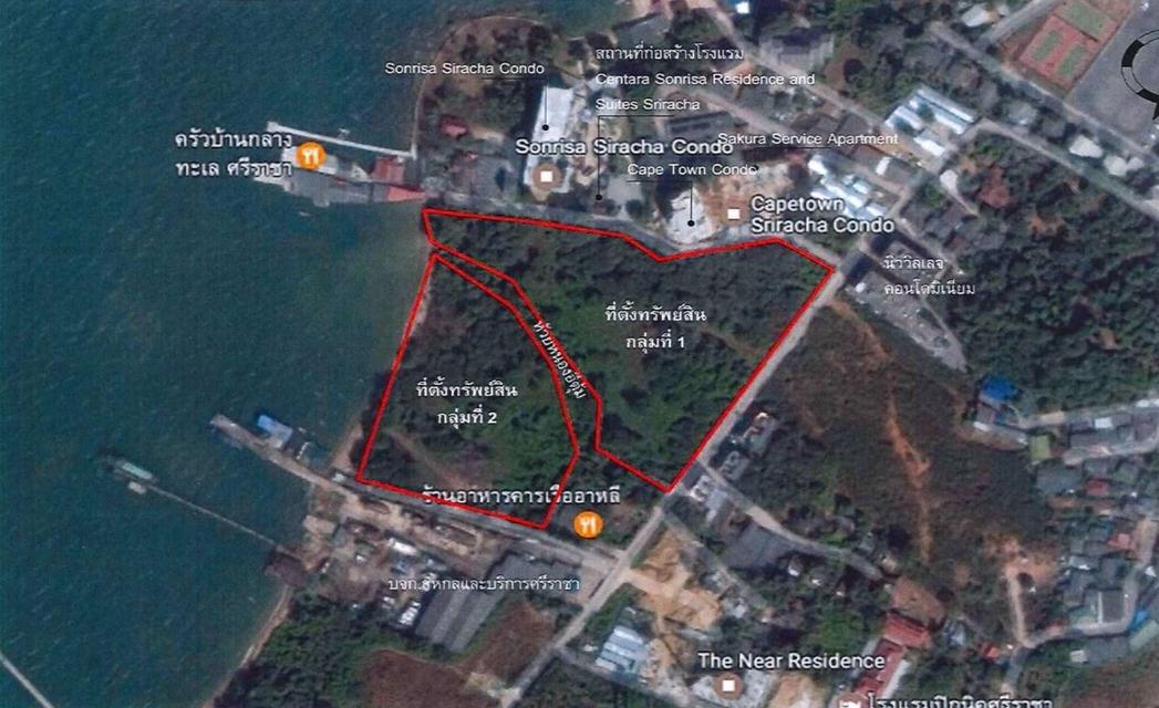 แบ่งขายที่ดินเปล่า 5 แปลง 21 ไร่ 3 งาน 45 ตร.ว. ใกล้เซ็นทรัล ศรีราชา ชลบุรี 2