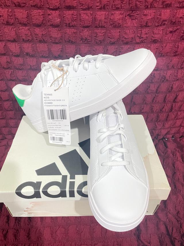 รองเท้า Adidas TENNIS KIDS ADVANTAGE BASE 2.0 ID3889 FTWWHT/FTWWHT/GREEN รูปที่ 3
