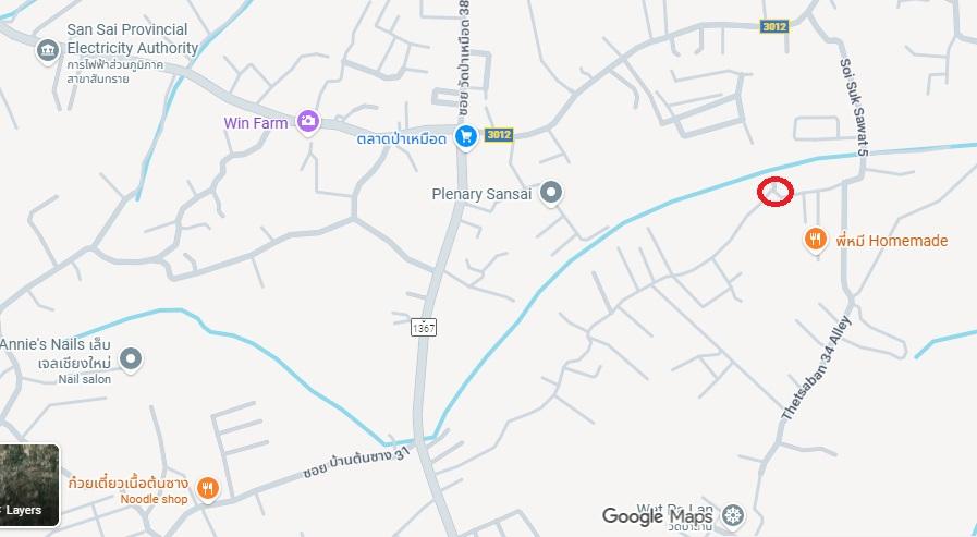 ขายที่ดินสันทราย ต.ป่าไผ่ ใกล้ตลาดป่าเหมือด ม.แม่โจ้ 1