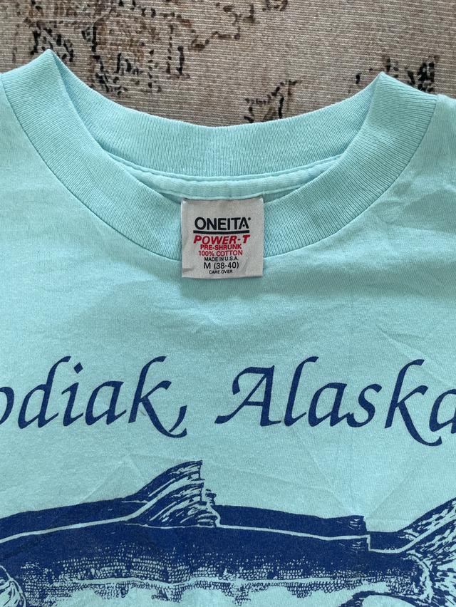 vtg tees 80s ตะเข็บเดี่ยว cotton 100% ป้าย oneita จาก u.s. รูปที่ 3