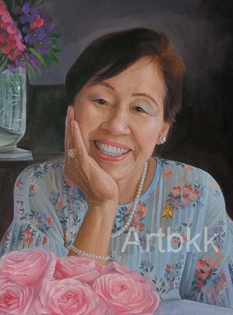 ภาพวาดบรรพบุรุษปู่ย่าตายายญาติผู้ใหญ่ที่เคารพรัก