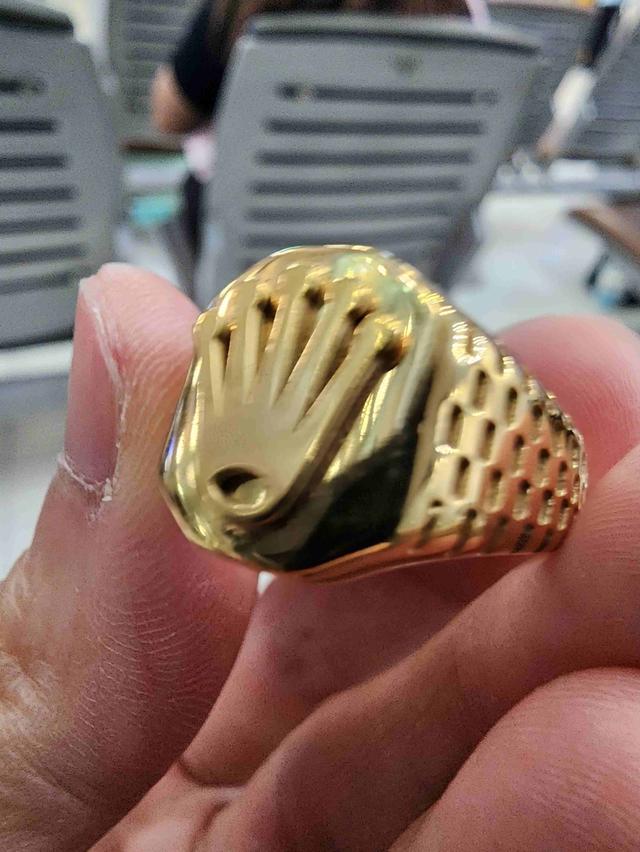A.แหวน หัวลาย ROLEX โรเร็กซ์ สวย เดิมๆ เบอร์ 9 ขายตามสภาพ พร้อมส่ง รูปย่อยที่ 3