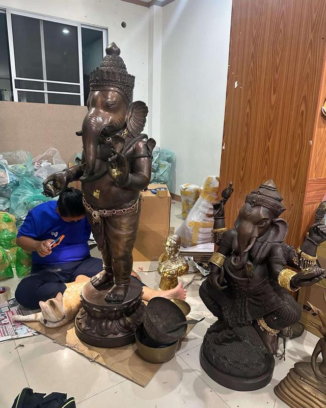 พระพิฆเนศ องค์ยืน สูง140ซม ทองเหลือง พระพิฆเนศองค์ใหญ่