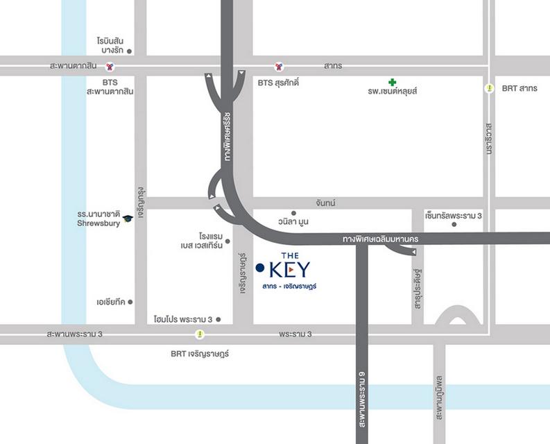 ขายคอนโด The Key Sathorn-Charoenrat 1 ห้องนอน 34.5 ตร.ม. ชั้น 9 9