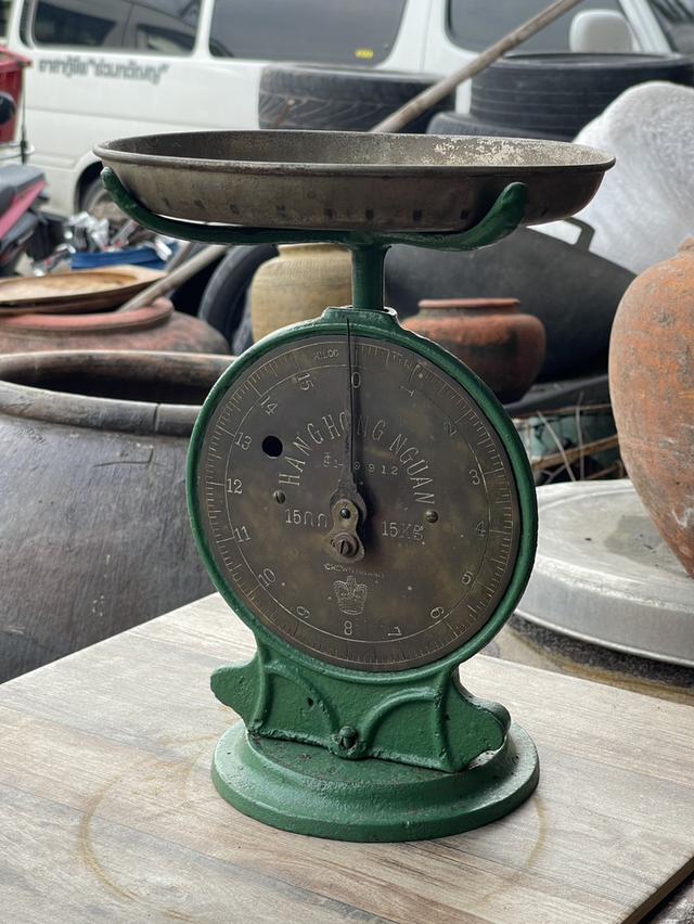 กิโลโบราณ ตาชั่งโบราณ ขนาด15กิโล เครื่องชั่งโบราณ ตั้งพื้น