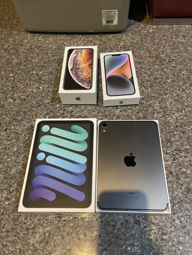 ขายiPadMini6สีSpace Black64กิ๊กWifi Celluer ใส่ซิมได้ยกกล่องอีมี่ตรงไร้รอยใช้งานดีถูกมากก